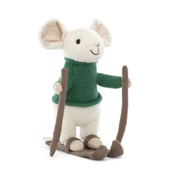 JellyCat: Wesoła Myszka na Nartach 20CM
