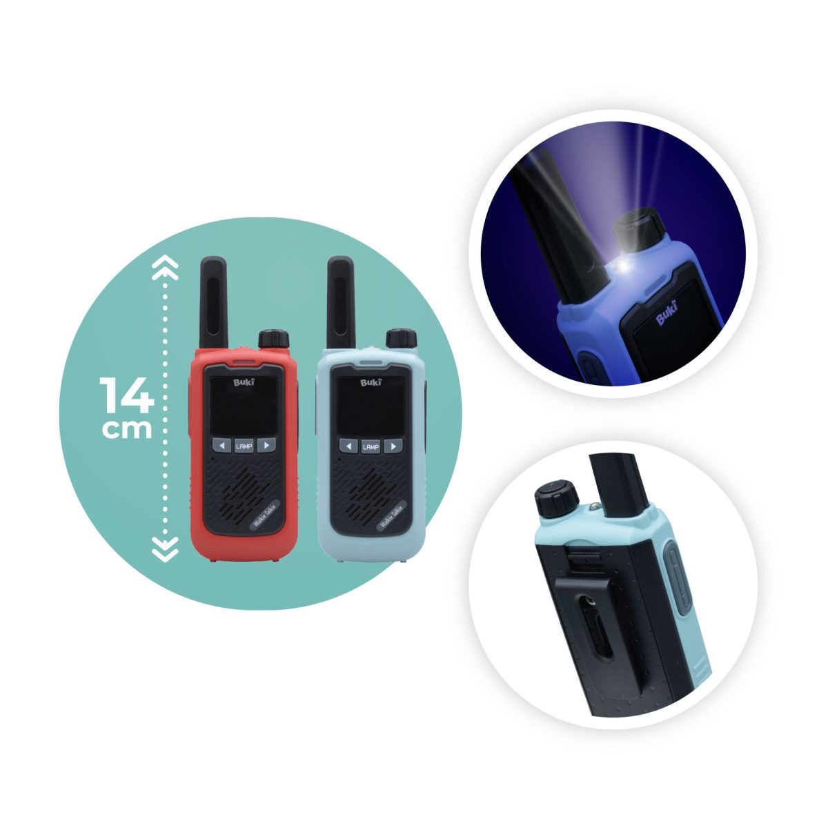 Buki: WALKIE-TALKIE z akumulatorami zasięg 5 km 8+ - obrazek 5