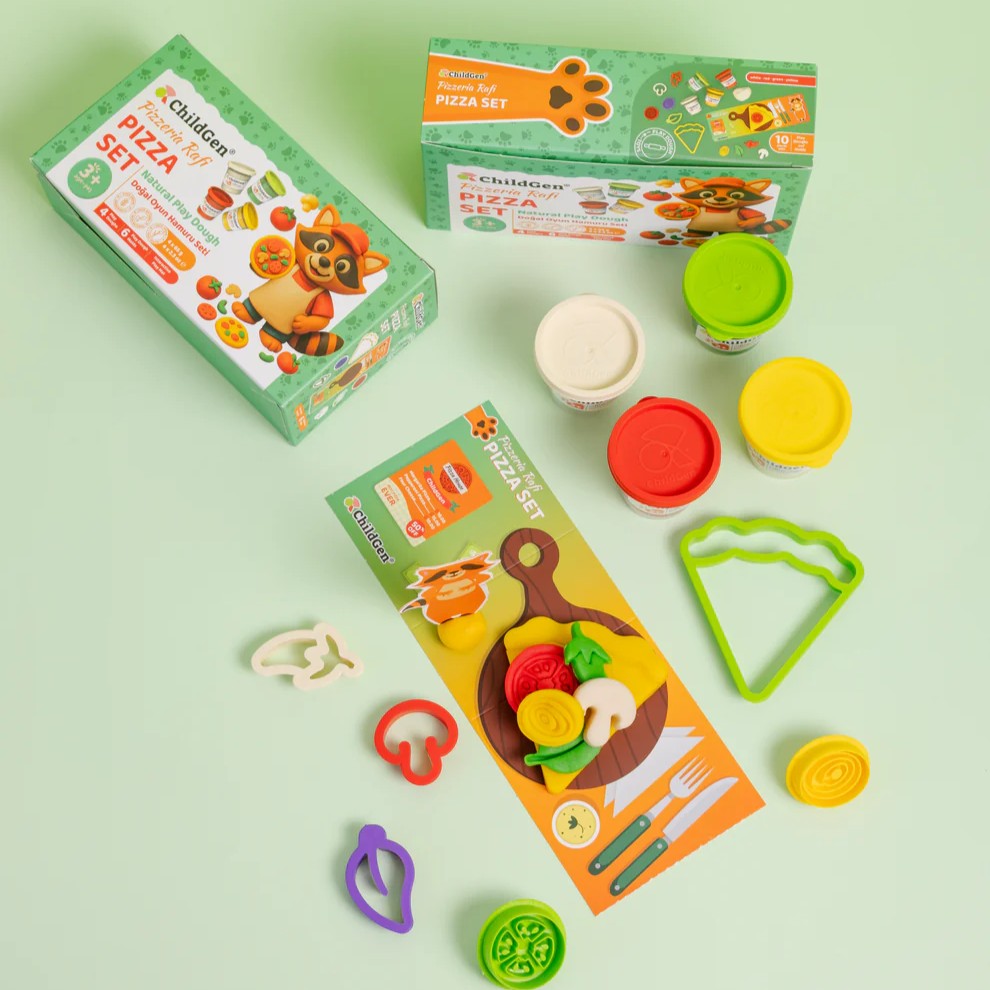 childgenagustos15 ChildGen: zestaw kreatywny 100% naturalna ciastolina i akcesoria PAW PALS Pizzeria Rafi - obrazek 2