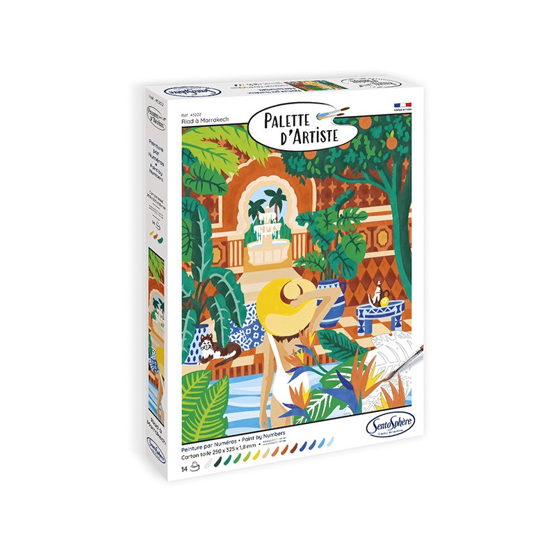 malowanie-po-numerach-dom-z-ogrodem-w-marrakeszu-sentosphere-45202 SentoSphere: PALETA ARTYSTY - Dom w Marrakeszu / malowanie po numerach - obrazek 1