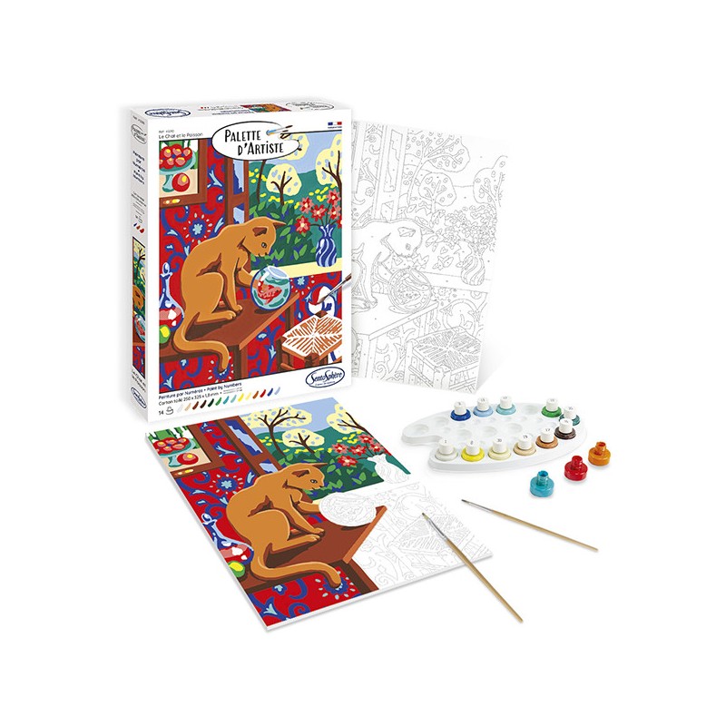 malowanie-po-numerach-kot-i-ryba-sentosphere-45210.jpgx SentoSphere: PALETA ARTYSTY - Kot i ryba / malowanie po numerach - obrazek 2