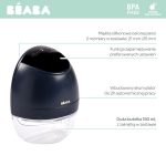 Beaba: laktator elektryczny bezprzewodowy muszlowy Hands-Free 180 ml Night Blue - obrazek 3