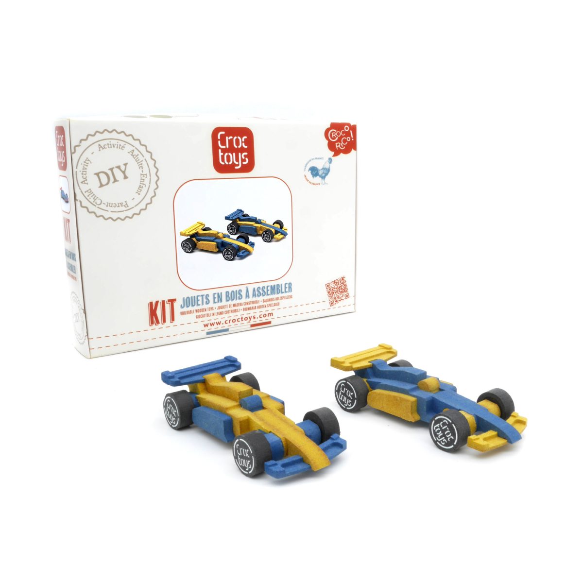Croc Toys®: zestaw DIY Drewniany pojazd 2 x Formuła - obrazek 1