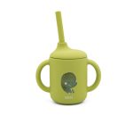 SASSI: Kubek silikonowy z rurką dla dzieci Dinozaur