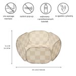 3 Sprouts Basen Piłeczkowy Checkerboard Beige - obrazek 2