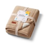 BabyOno: Kocyk bawełniany z ociepleniem beżowy 75×100 cm - obrazek 5