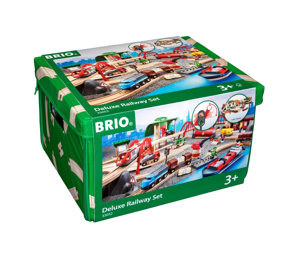 33052 BRIO World - Kolejka + DROGA zestaw Deluxe 87 el. - obrazek 1