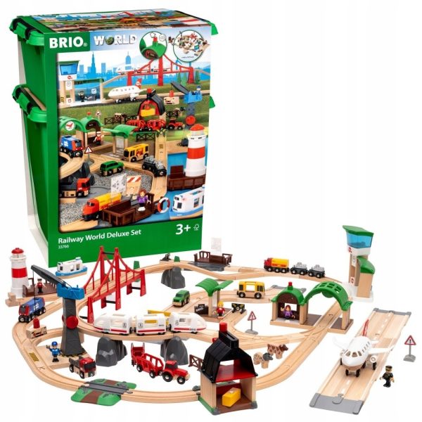 BRIO World - Zestaw XL Kolejki Drewnianej 106 EL.