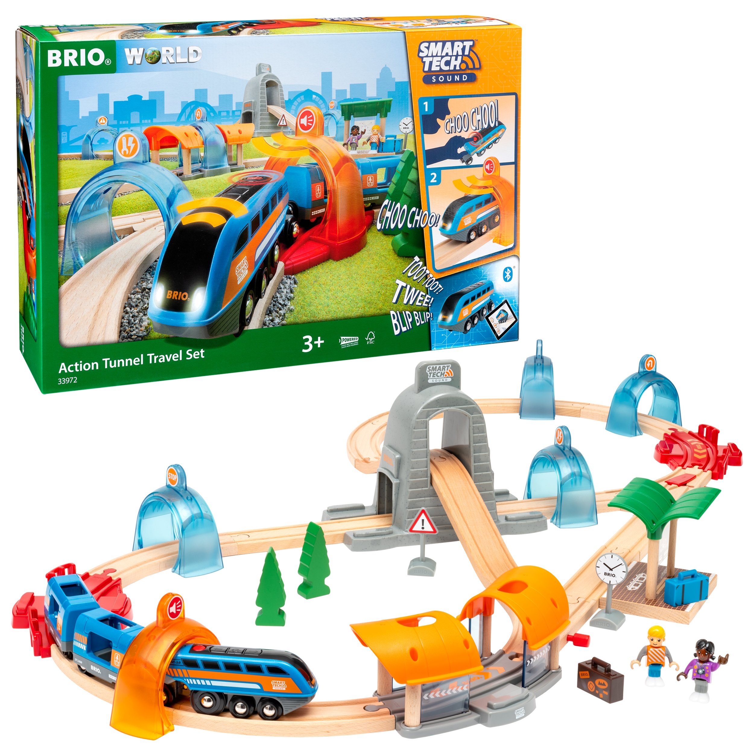 33972 BRIO World - Smart Tech Zestaw podróżny Sound Action Tunnel - obrazek 1