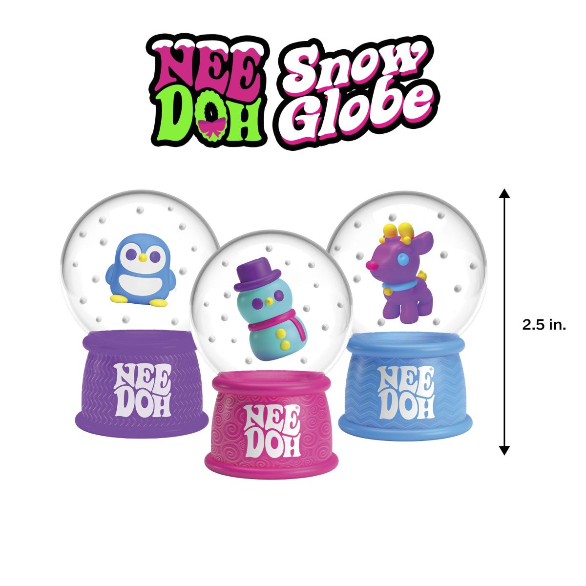 Schylling: gniotek sensoryczny KULA ŚNIEGOWA / Christmas Snow Globe - obrazek 2