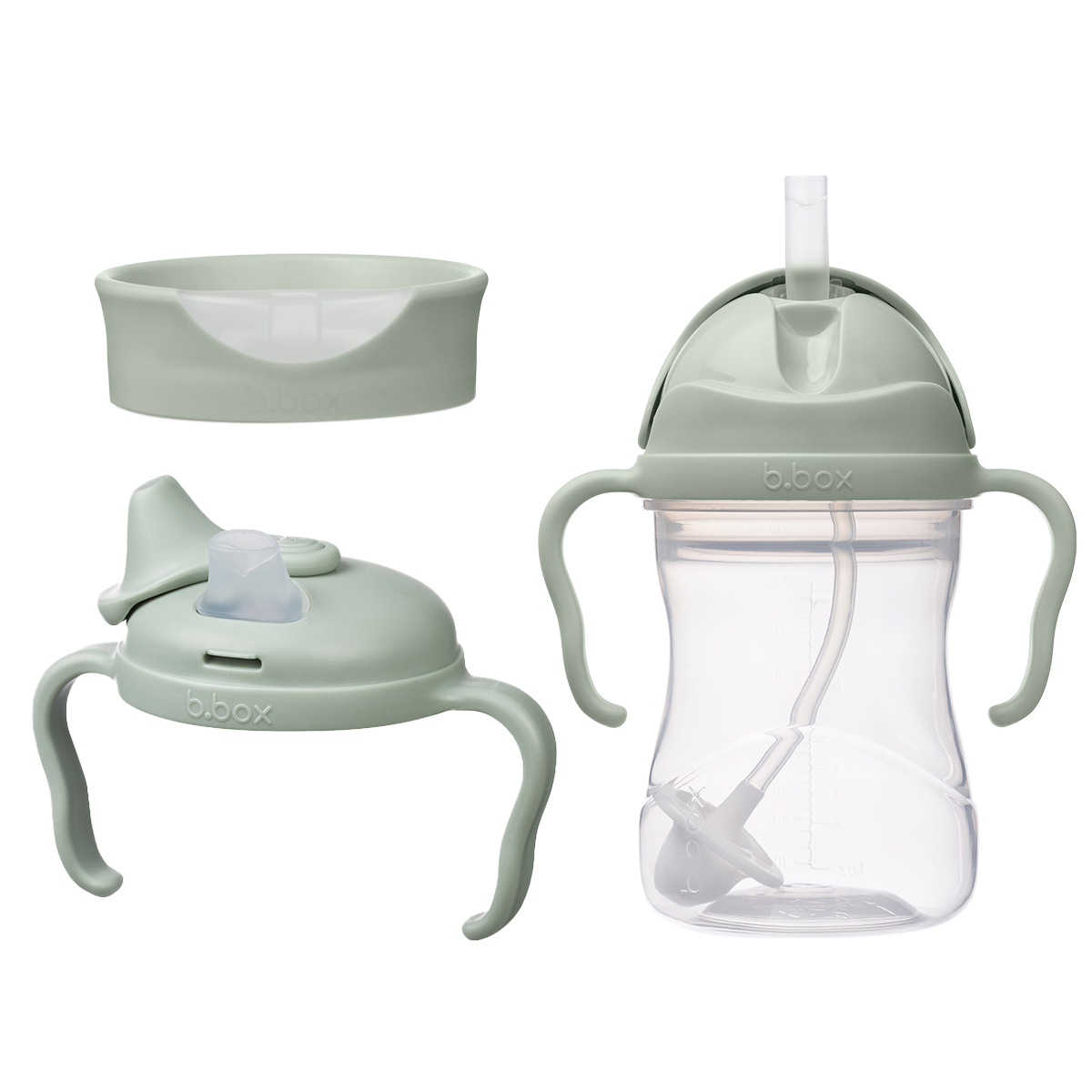 9353965013464 (1) b.box: Kubek 3w1 zestaw 240 ml, Sage - obrazek 1