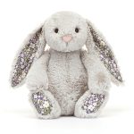 Jellycat: Króliczek z Kwiecistymi Uszami Srebrny „Bloom” 31 cm - obrazek 3