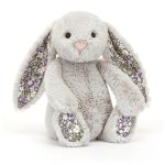 Jellycat: Króliczek z Kwiecistymi Uszami Srebrny „Bloom” 31 cm