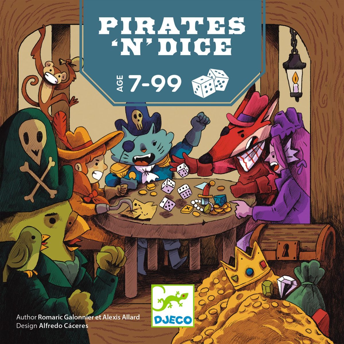 Djeco: Gra planszowa PIRACI - PIRATES 'N' DICE 7+ - obrazek 4