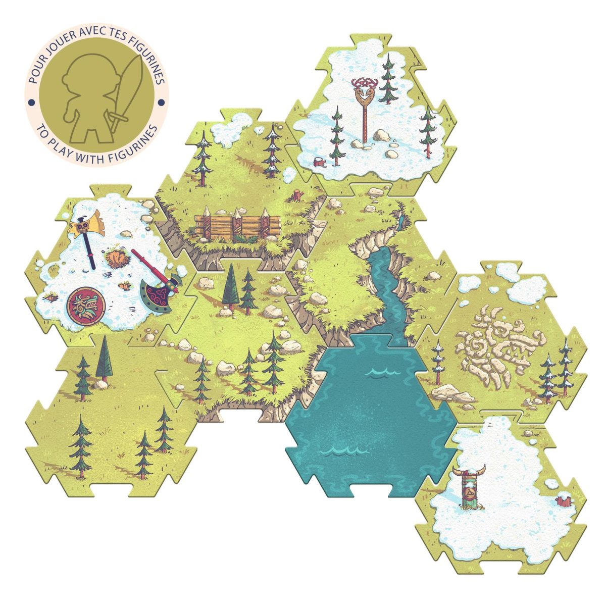 Djeco: ARTY TOYS SCENOGRAFIA Puzzle tekturowe BARBARIOUS + wojownik ALRIC - obrazek 6