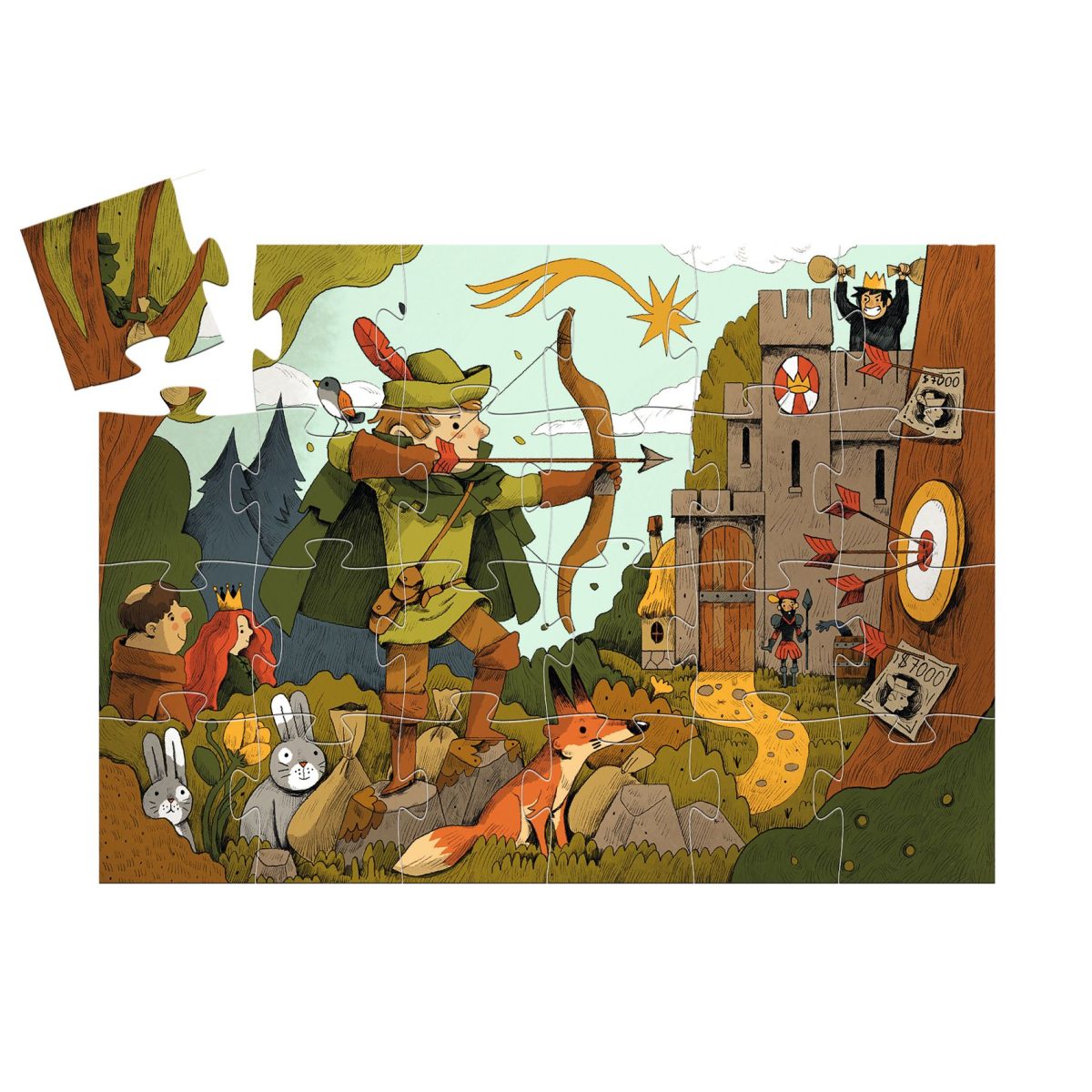 Djeco: Puzzle ROBIN HOOD 36 el. - obrazek 2