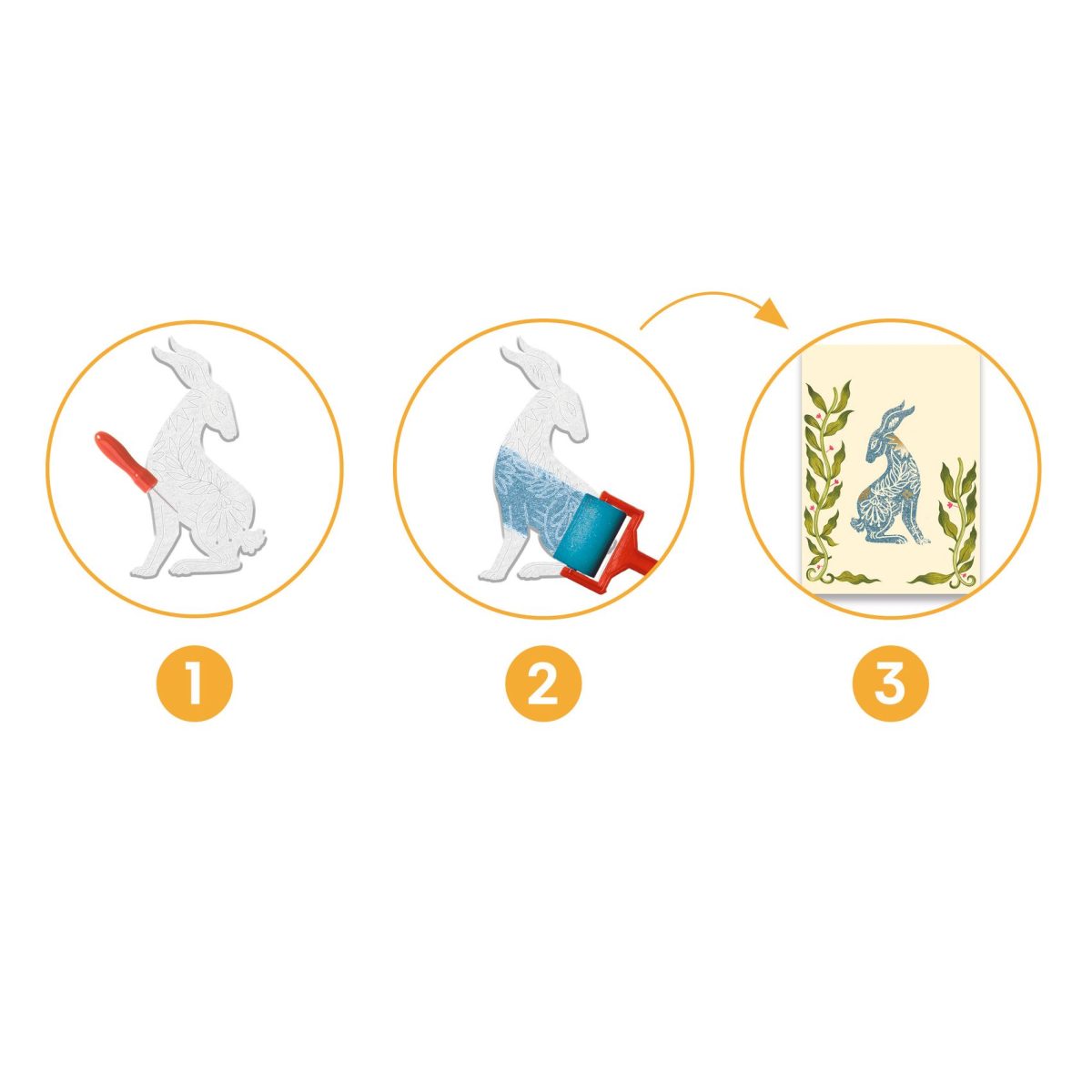 Djeco: Zestaw artystyczny grawerowanie pieczątek NATURA 7+ - obrazek 5