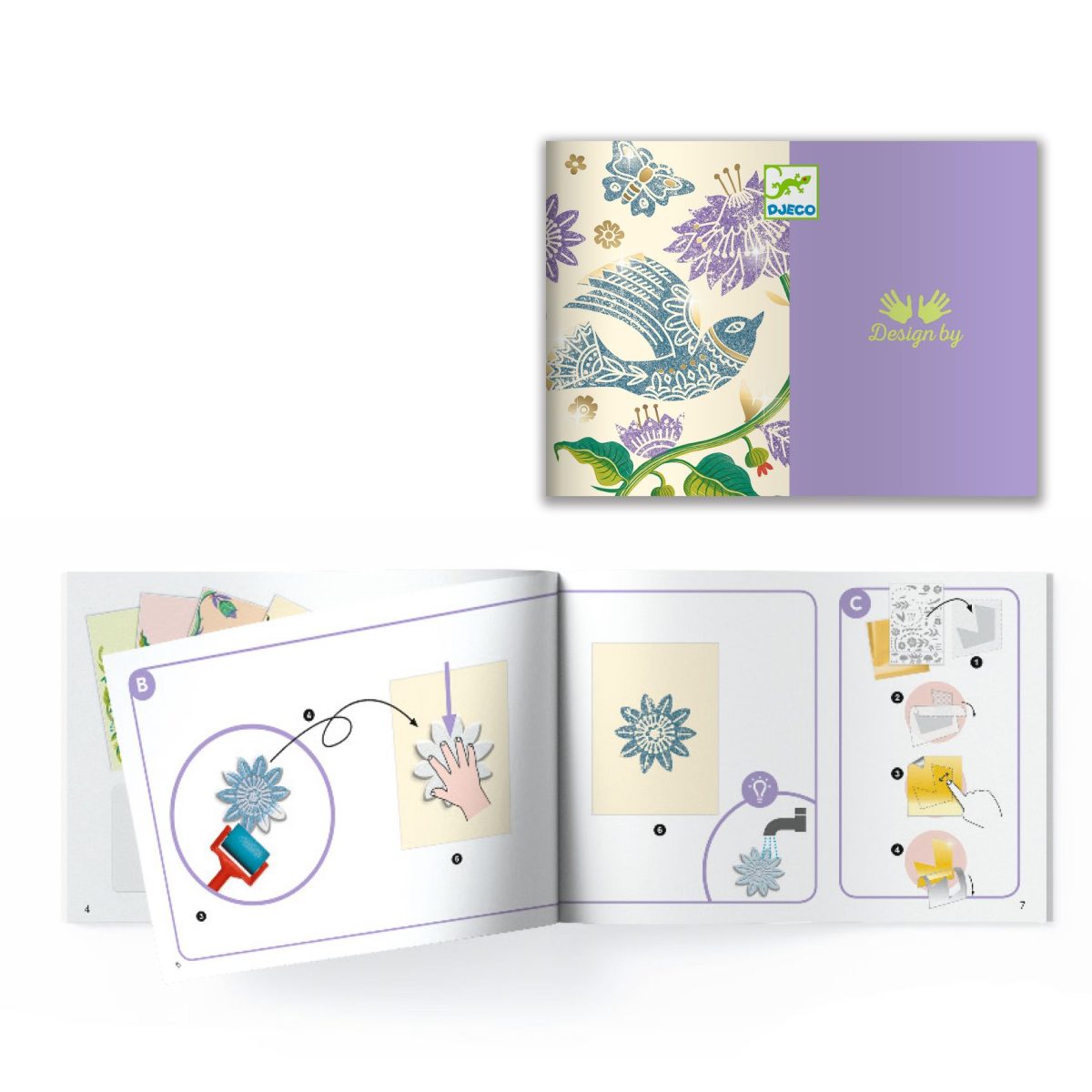 Djeco: Zestaw artystyczny grawerowanie pieczątek NATURA 7+ - obrazek 7