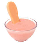 Tiny Harlow: magiczna miseczka z łyżeczką do karmienia lalek Tiny Tummies Jogurt Truskawkowy - obrazek 2