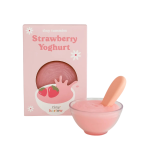 Tiny Harlow: magiczna miseczka z łyżeczką do karmienia lalek Tiny Tummies Jogurt Truskawkowy