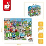 Janod: puzzle w walizce miasto 36 elementy 4+ - obrazek 2