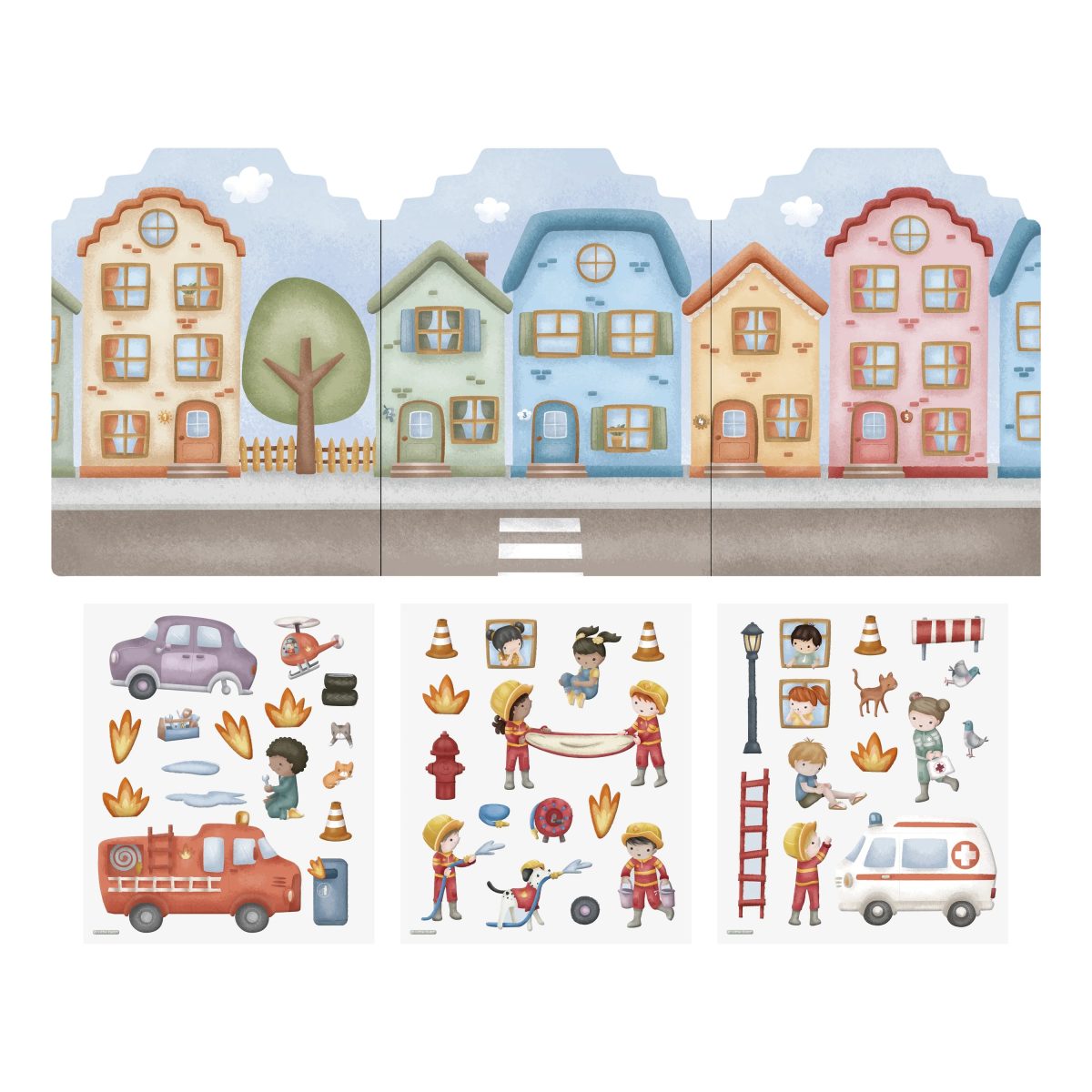 Little Dutch: naklejki wielokrotnego użytku Jim & Friends - obrazek 3