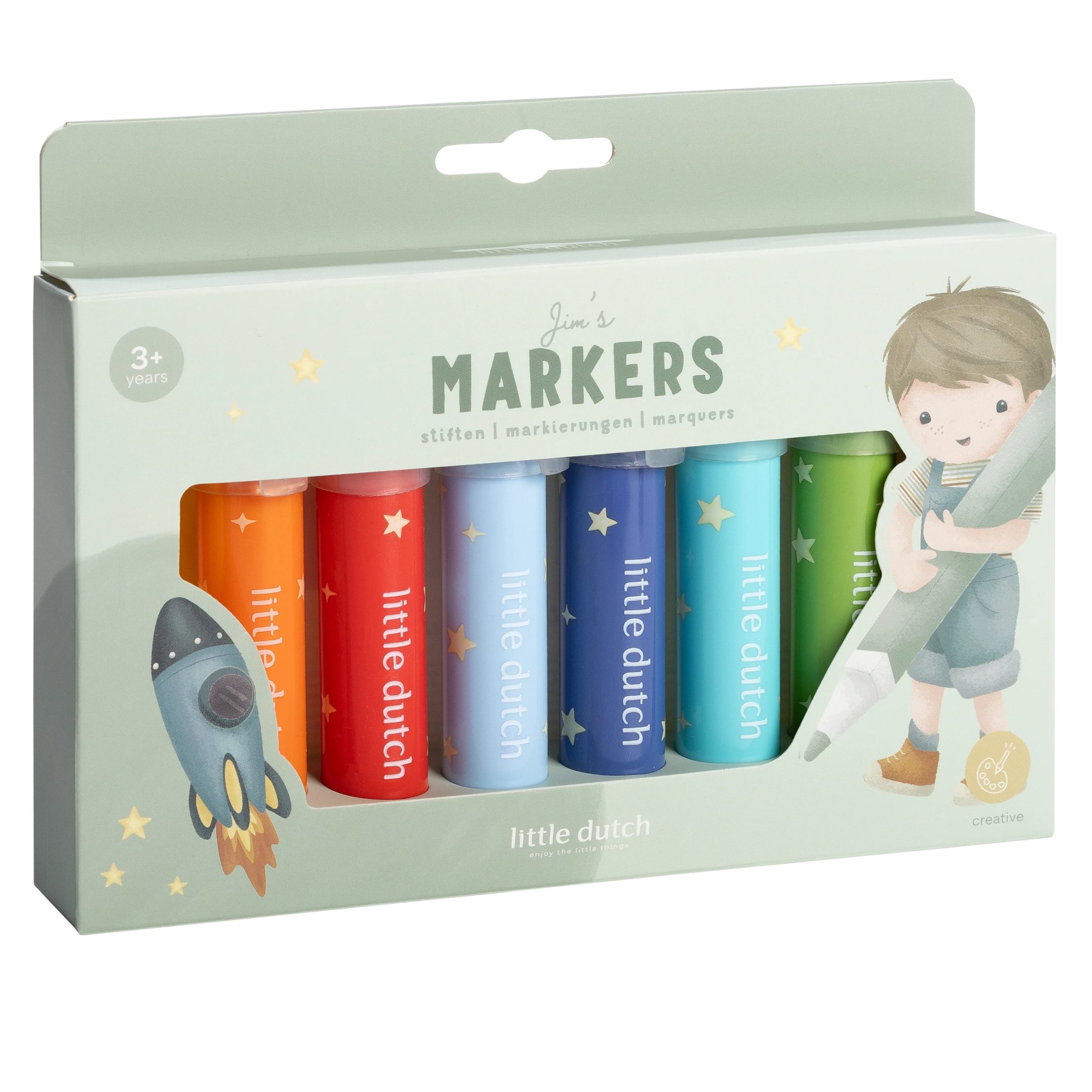 jim's-markers-126756-product-1 Little Dutch: grube markery Jim & Friends - obrazek 1