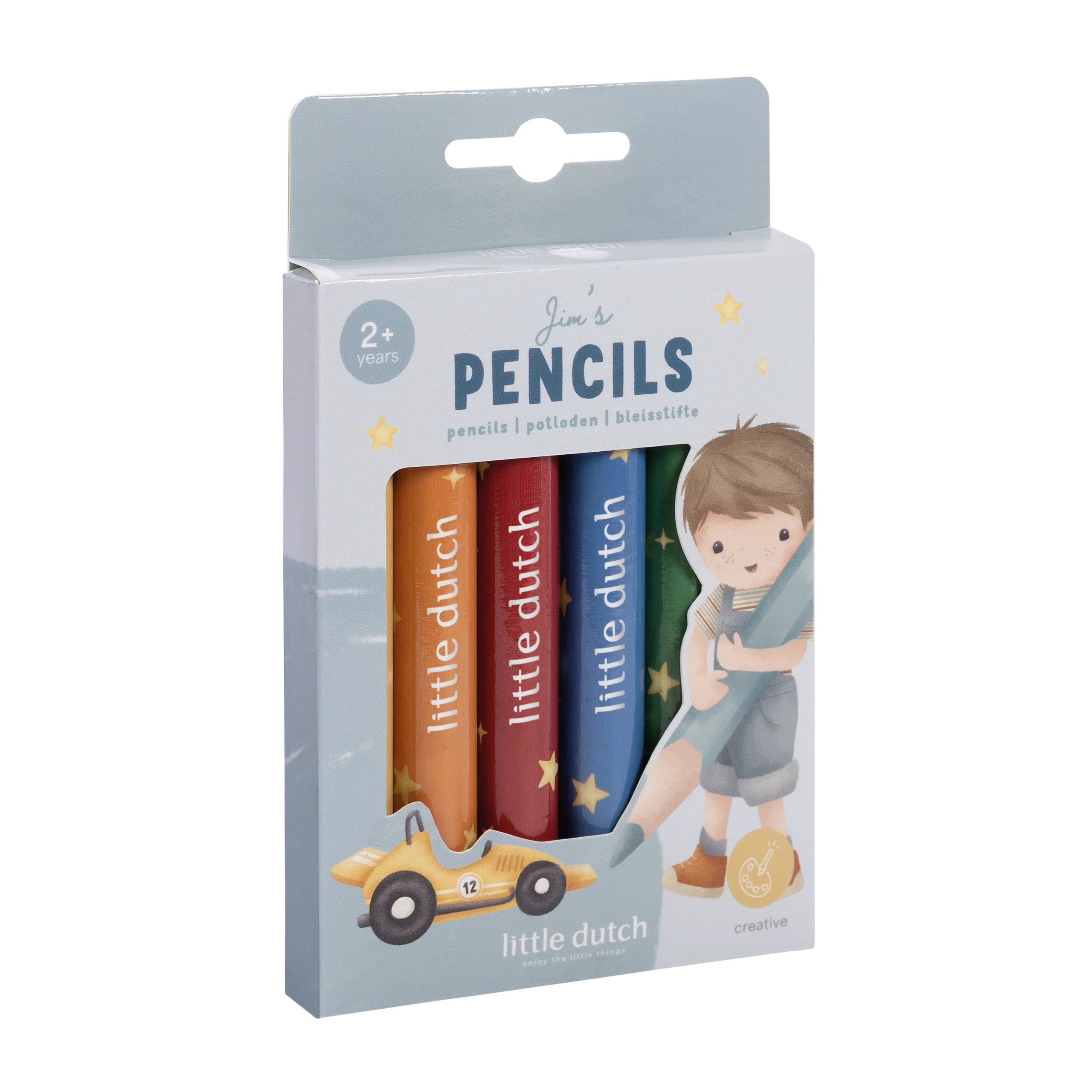 jim's-pencils-126732-product-1 Little Dutch: drewniane, grube kredki Jim & Friends - obrazek 1