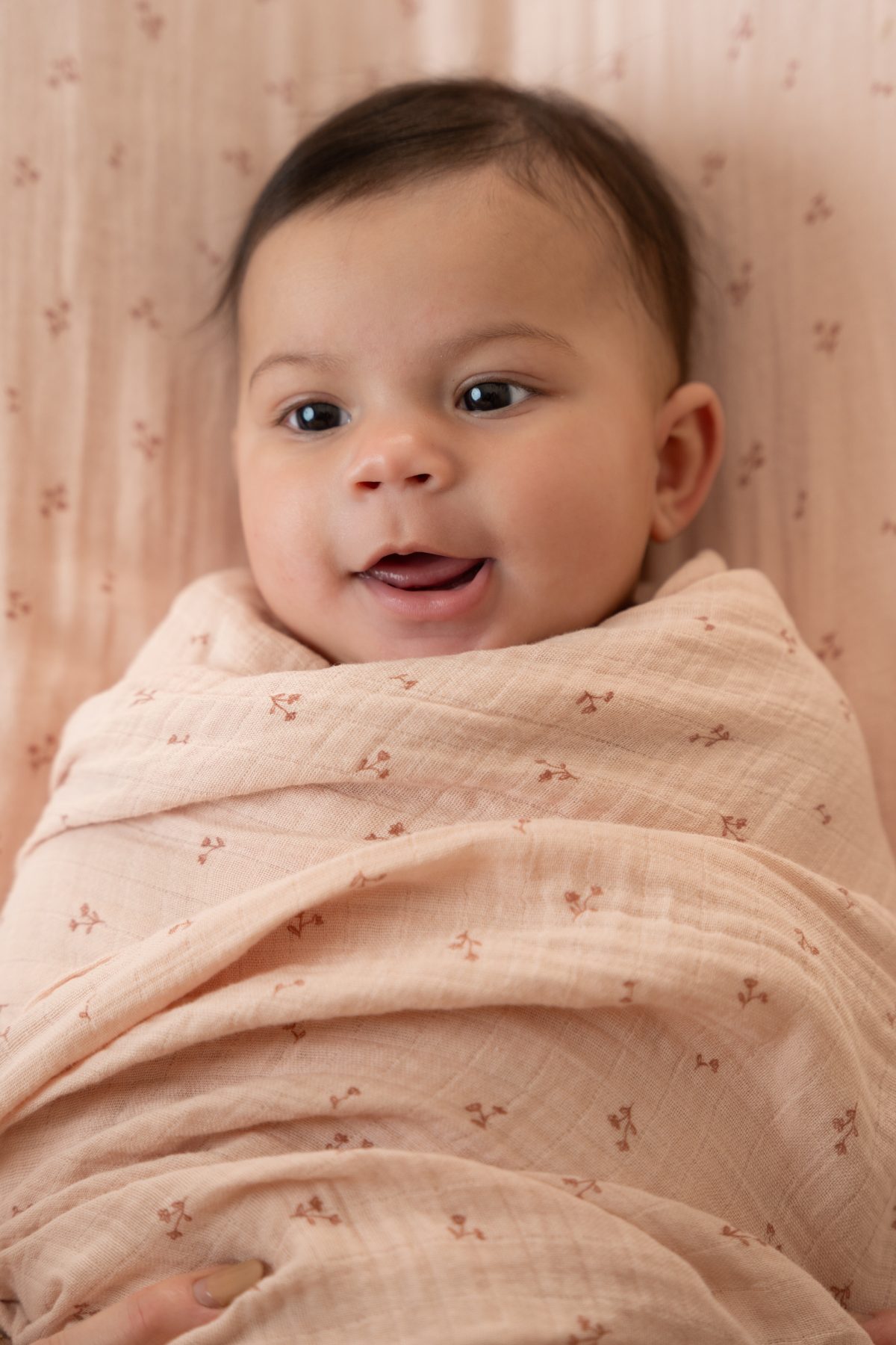 Little Dutch: otulacz muślinowy 120 x 120 cm Pure Blossom - obrazek 2