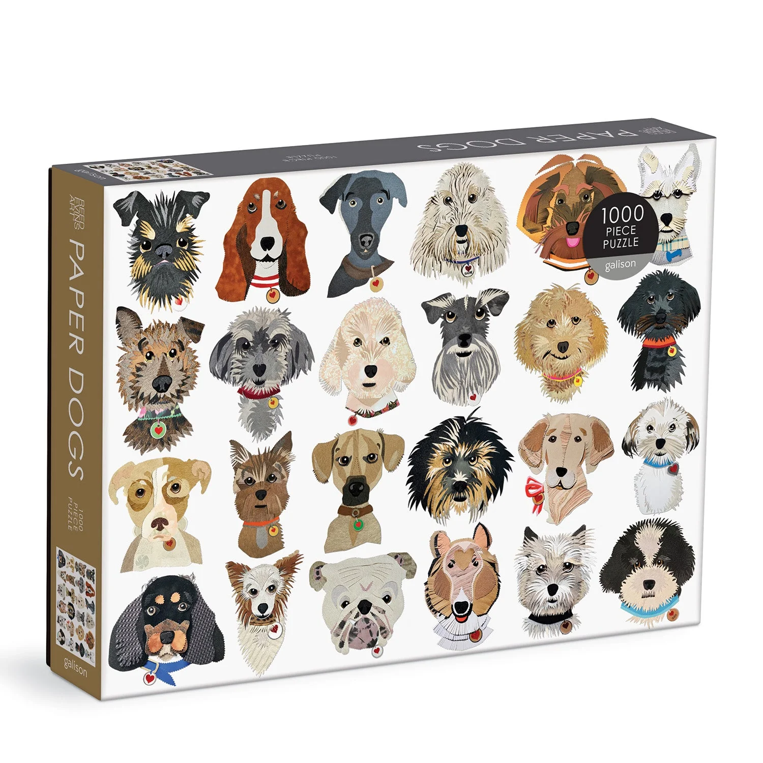 paper-dogs-1000-piece-puzzle-galison-239653 Galison: puzzle Paper Dogs 1000 elementów - obrazek 1