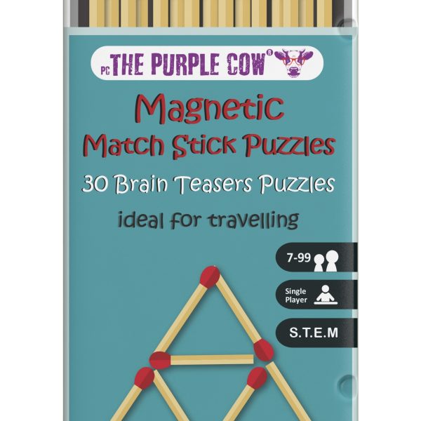 The Purple Cow: Podróżna gra magnetyczna - Łamigłówki z zapałkami