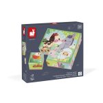 Janod: klocki układanka 6w1 kostki 9 el. Farma 2+ - obrazek 4