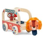 Lilliputiens Drewniany wózek do ciągnięcia Wóz strażacki Lew Jack 12 m+ - obrazek 6