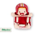 Lilliputiens Lalka dzidziuś w foteliku rowerowym z kaskiem Lena 18 m+