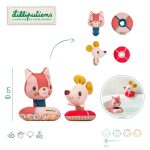 Lilliputiens Przytulanki do kąpieli Kotka Jeanne i Myszka Nina 6 m+ - obrazek 4