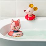Lilliputiens Przytulanki do kąpieli Kotka Jeanne i Myszka Nina 6 m+ - obrazek 2
