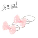 Souza! Elastyczne gumki do włosów Tiki kokarda różowa 4 szt.