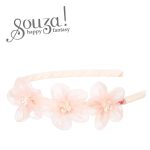 Souza! Opaska z tiulowymi różowymi kwiatami Pia