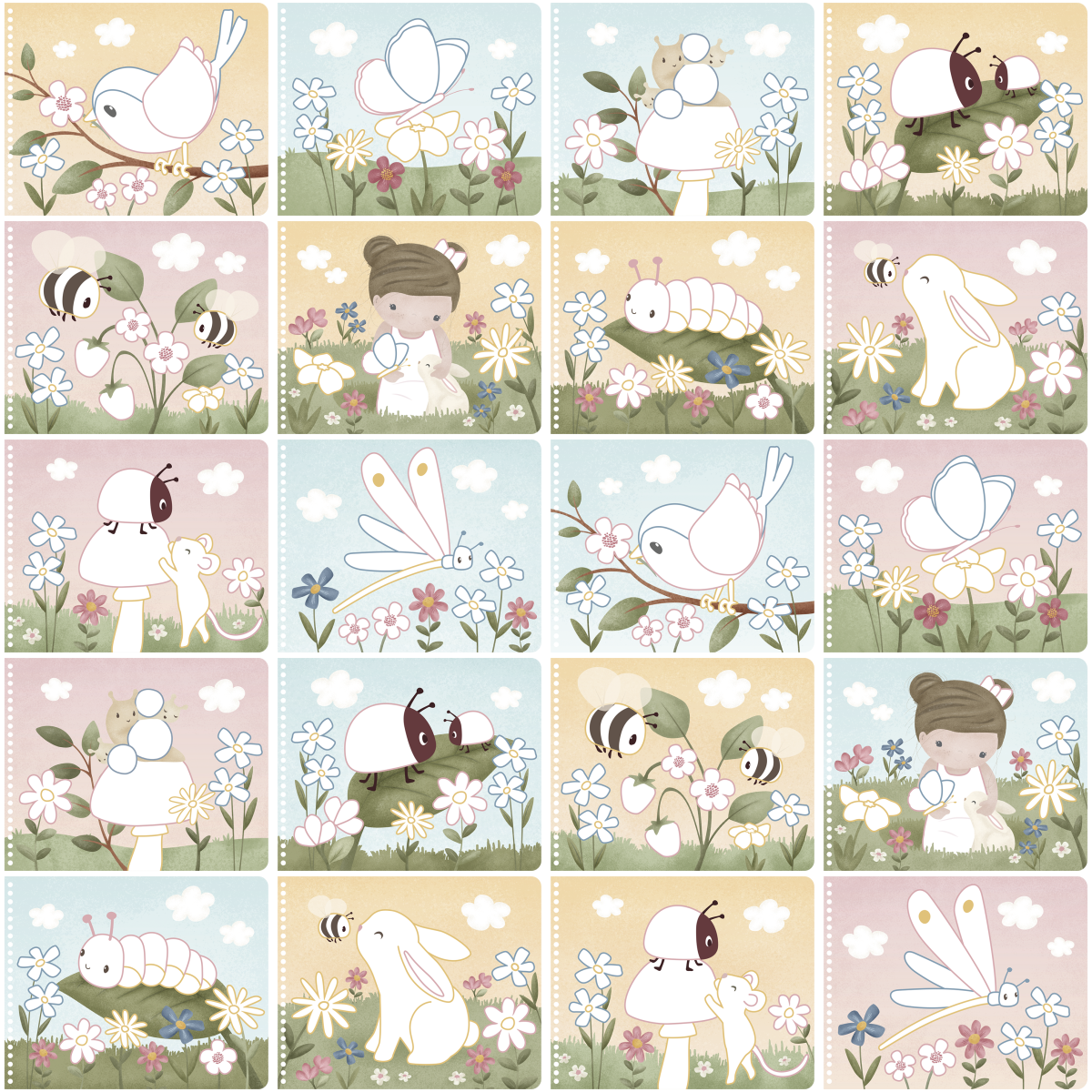 Little Dutch: kreatywny zeszyt z kredkami Rosa & Friends - obrazek 3