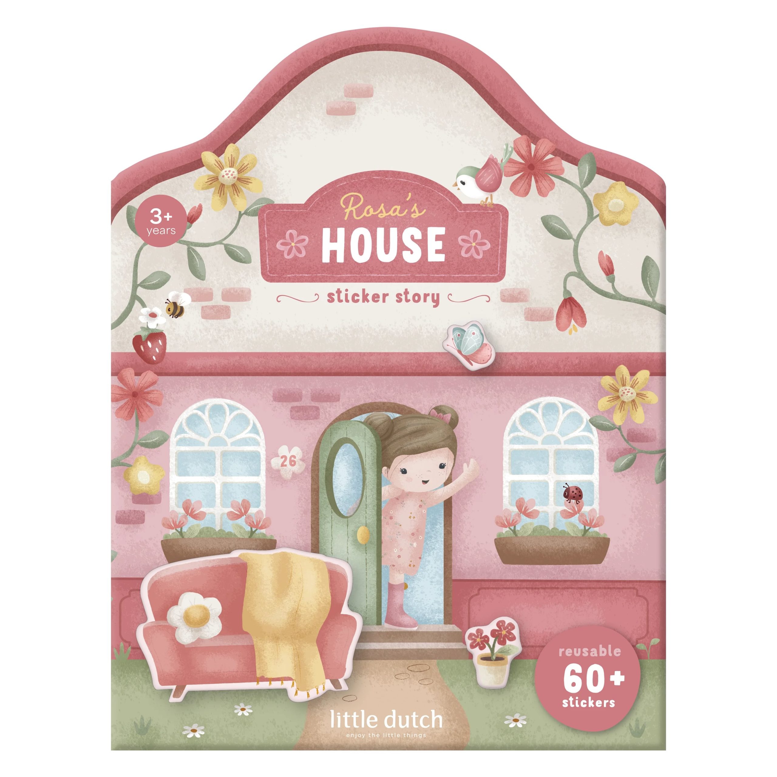 rosa’s-house- reusable-stickerstory-126787-product-1 Little Dutch: naklejki wielokrotnego użytku Rosa & Friends - obrazek 1