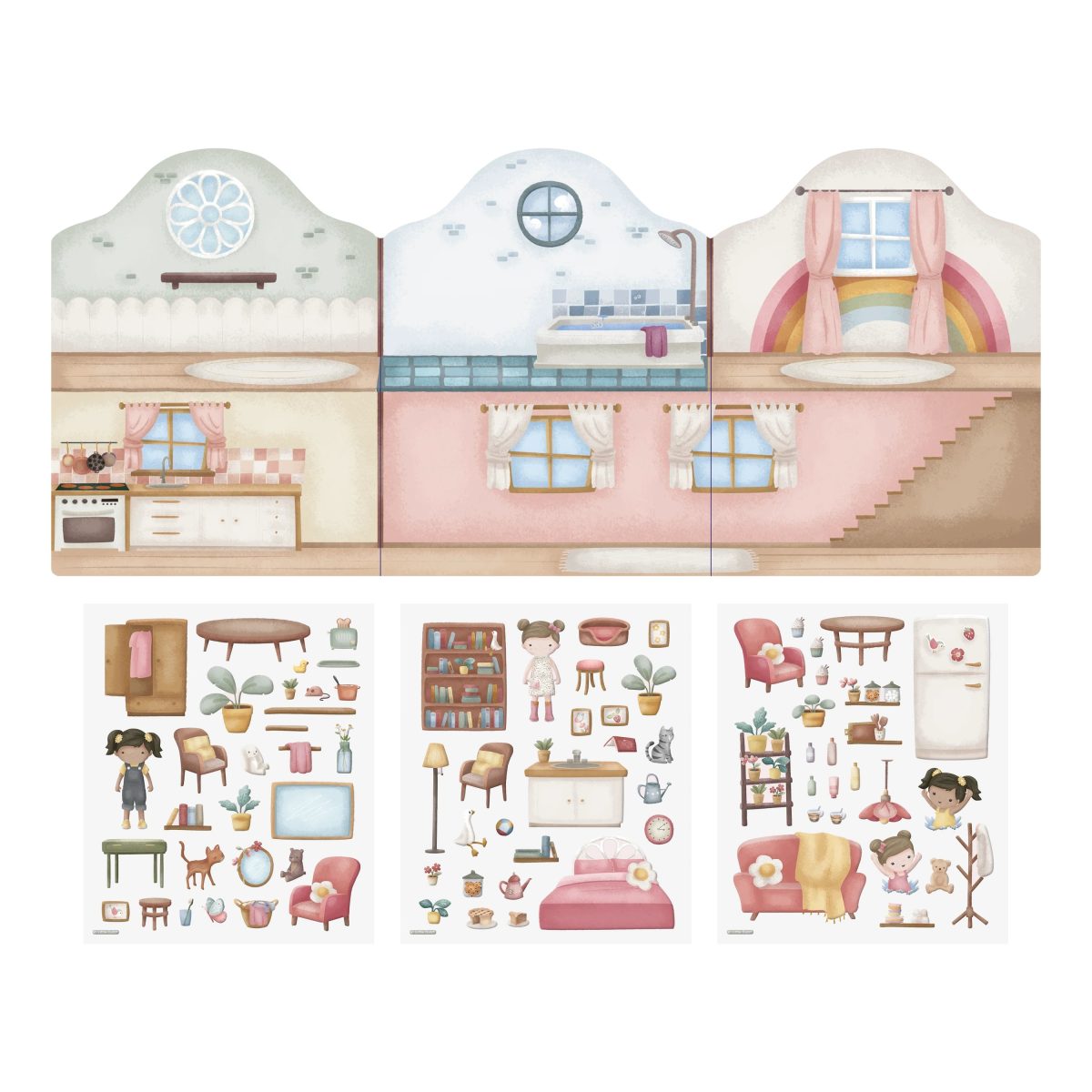 Little Dutch: naklejki wielokrotnego użytku Rosa & Friends - obrazek 3