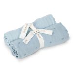 Little Dutch: otulacze muślinowe 70x70 cm Pure Denim Blue