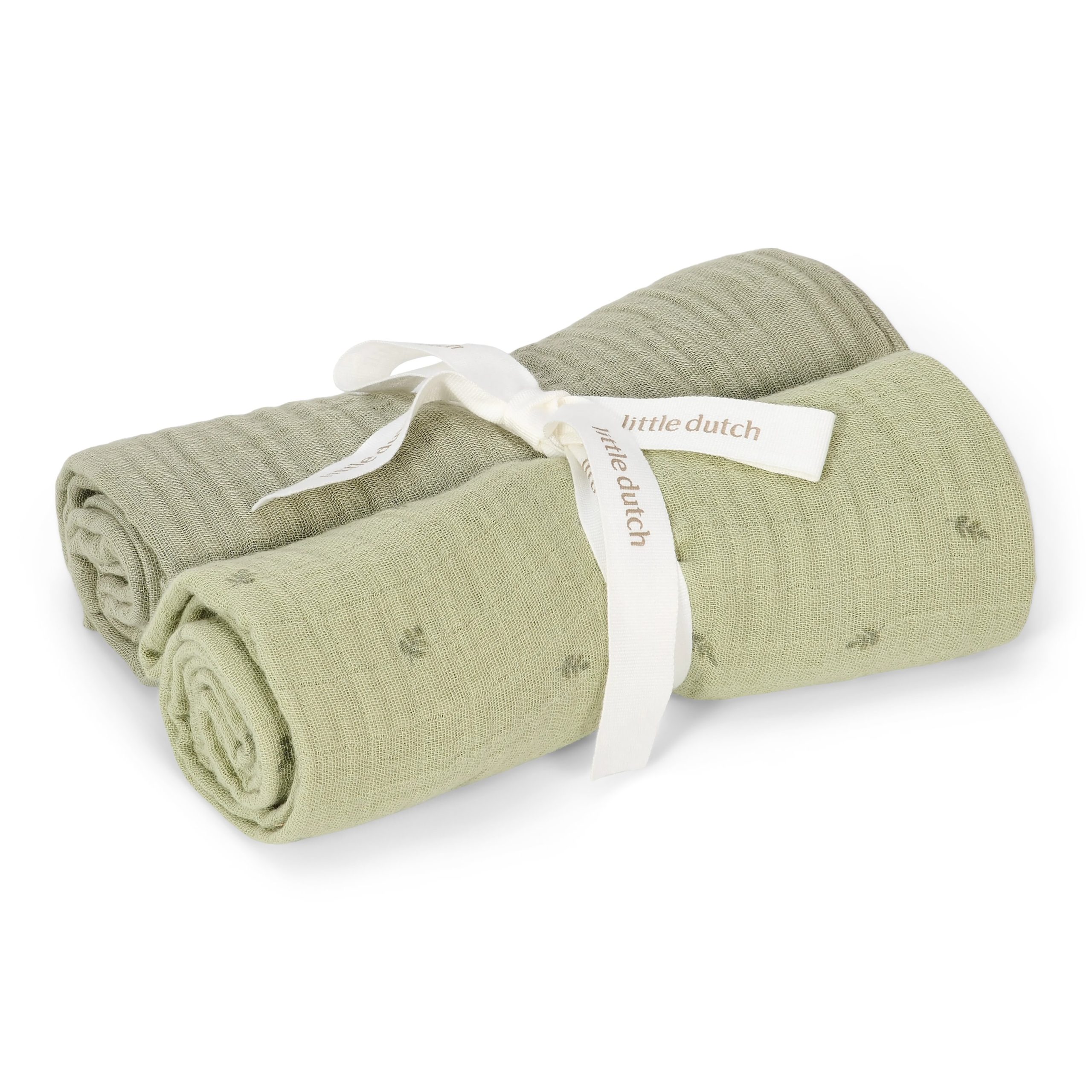 swaddles-70x70-pure-sage-print-te51815039-product-1 Little Dutch: otulacze muślinowe 70x70 cm Pure Sage - obrazek 1