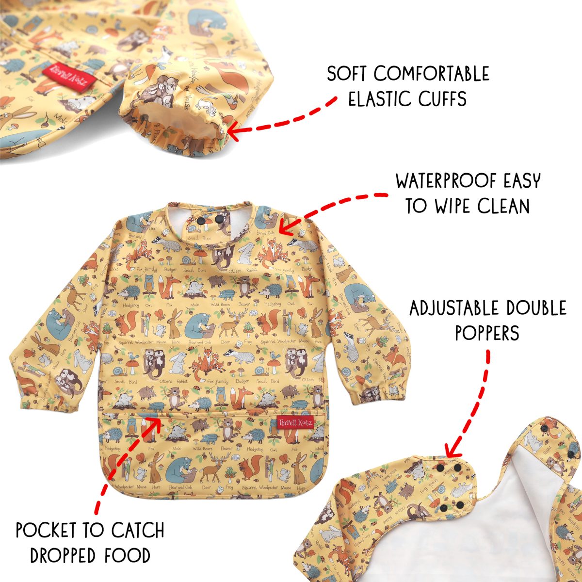 Tyrrell Katz: Woodland - Wodoodporny śliniaczek z długim rękawem - obrazek 3