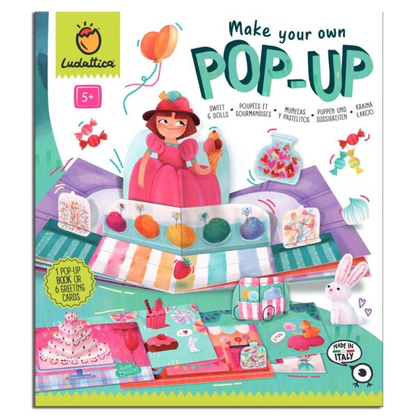 LUDATTICA: zestaw ART 2w1 – stwórz własne kartki lub książkę 3D – KRAINA ŁAKOCI