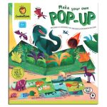 LUDATTICA: zestaw ART 2w1 – stwórz własne kartki lub książkę 3D – DINOZAURY