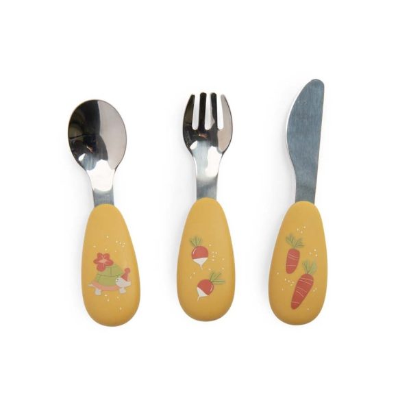 Moulin Roty: Zestaw sztućców TRZY MAŁE KRÓLIKI