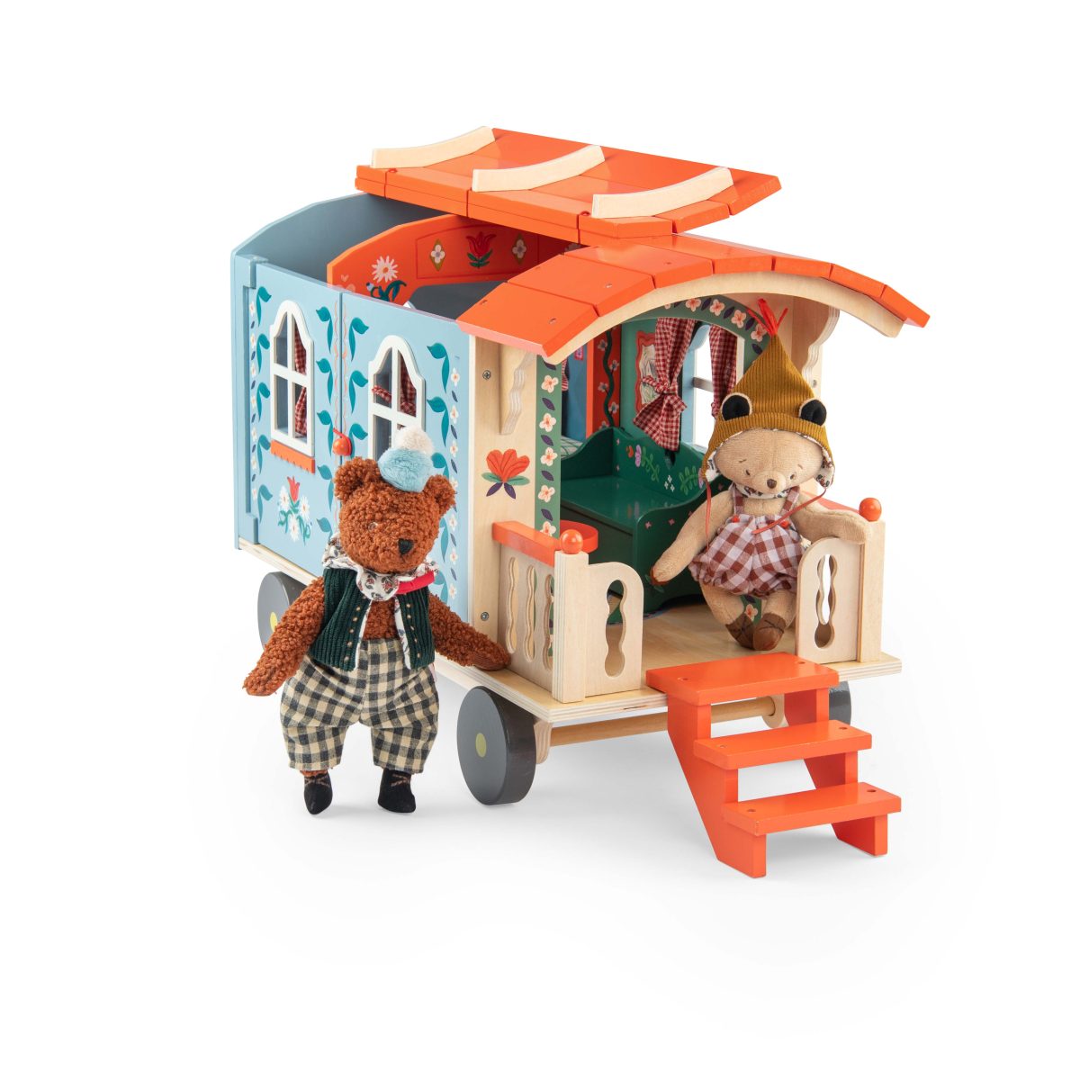 Moulin Roty: Drewniany wóz podróżny LES MINOUCHKAS 3+ - obrazek 5