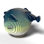 Eugy: Rozdymka Kołysząca się Ryba - Eko Układanka 3D do sklejenia - obrazek 4