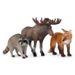 Terra by Battat: Realistyczne figurki zwierząt – lis, łoś i szop - obrazek 5